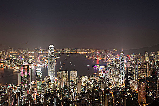 城市,维多利亚港,顶峰,香港