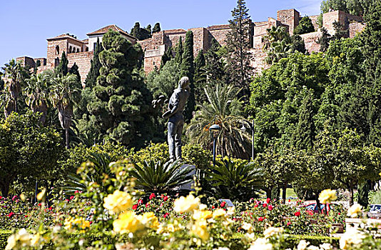 西班牙,马拉加,阿尔卡萨瓦城堡,要塞