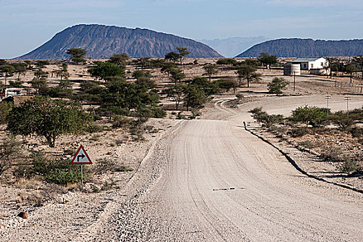 砾石,土路,纳米比亚,非洲