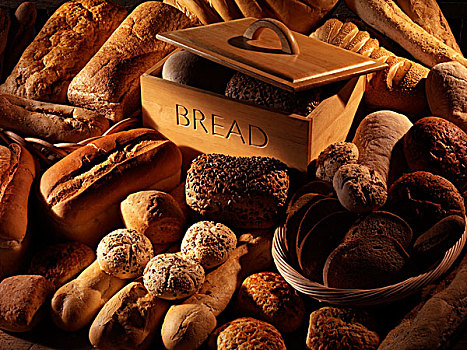 木质,面包,盒子,选择