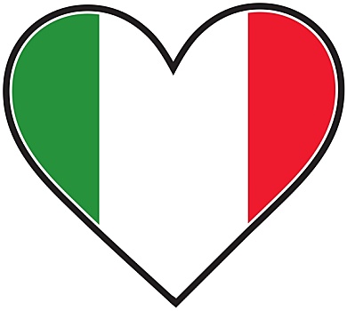 意大利,心形,旗帜