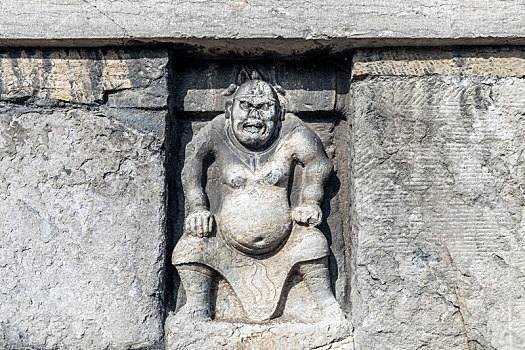 唐代托塔力士塑像,河北正定开元寺须弥塔塔基石雕