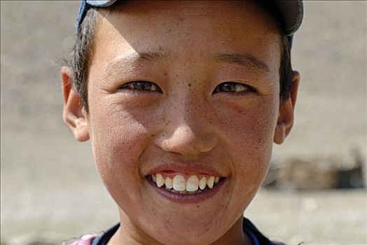 蒙古人,男孩,哈萨克斯坦,蒙古,亚洲