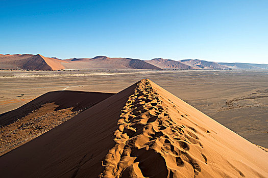 脚印,沙丘,索苏维来地区,纳米比亚