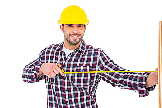 杂务工,测量,带子,厚木板