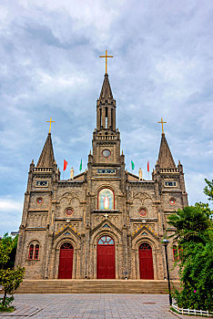 中国山东省潍坊市青州古城天主教堂