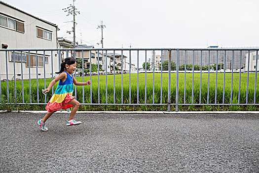 女孩,小路