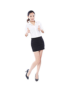 young,business,woman,standing,portrait