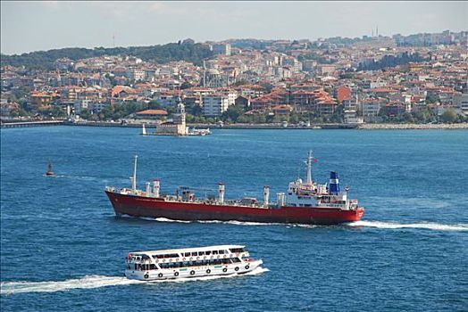 上方,博斯普鲁斯海峡,伊斯坦布尔,土耳其