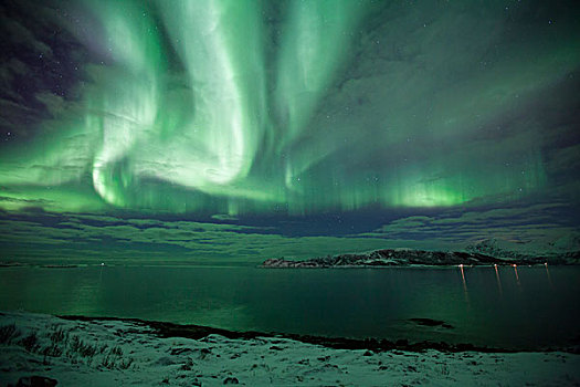 北极光,特罗姆斯,挪威,欧洲
