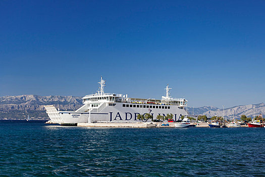 渡轮,港口,岛屿,达尔马提亚,克罗地亚