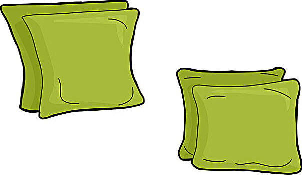 绿色,枕头,垫子