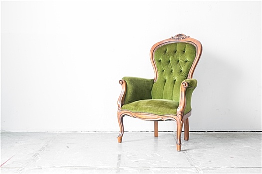 绿色,旧式,椅子