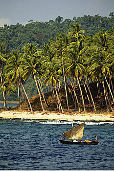 渔船,南,安达曼,岛屿,安达曼群岛,印度