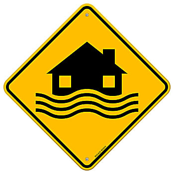 洪水,灾难,黄色,标识