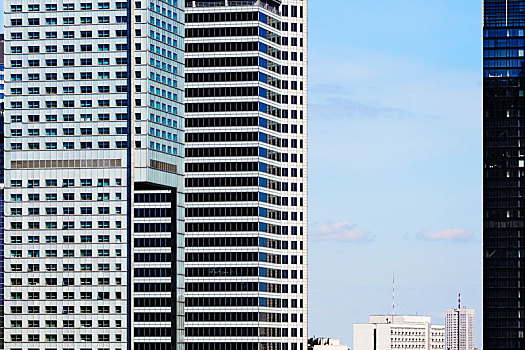 现代,摩天大楼,华沙,市区