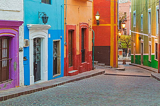 墨西哥,瓜纳华托,彩色,街景,画廊