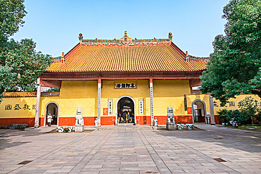 湖南长沙古开福寺－佛殿,钟鼓楼,古银杏,佛塔