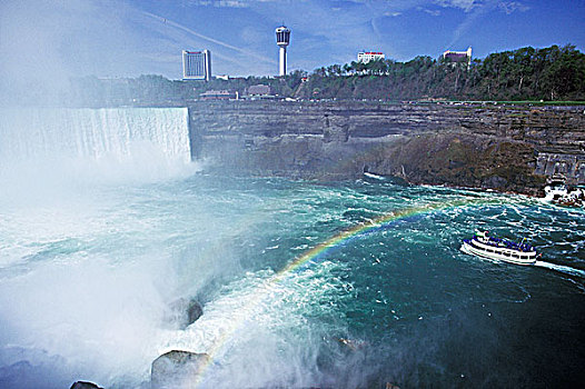马蹄铁瀑布,游船,尼亚加拉瀑布,安大略省,加拿大