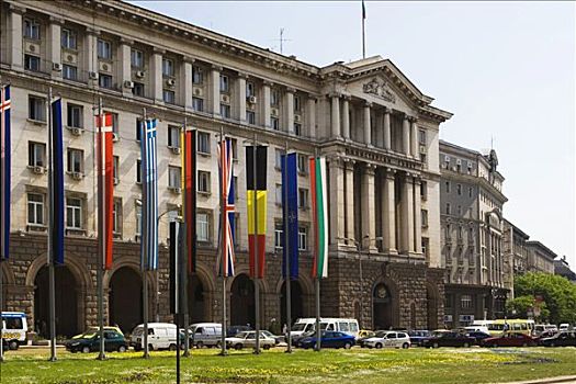 保加利亚,官员,欧盟,旗帜,市中心,索非亚