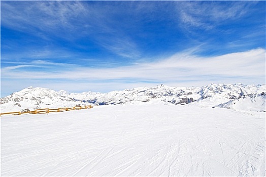 风景,滑雪,区域,法国
