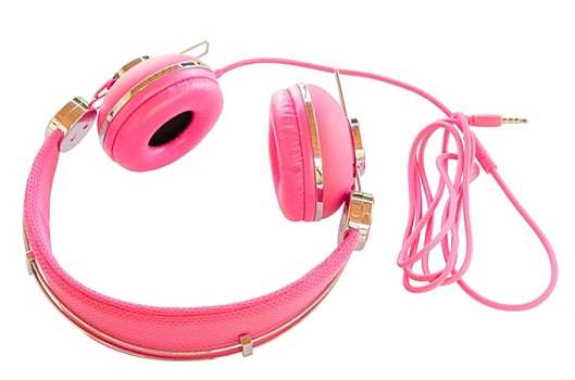 鲜明,粉色,彩色,通讯,耳机