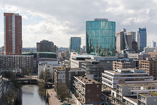 荷兰鹿特丹市中心俯瞰