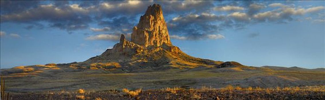 顶峰,玄武岩,灭绝,火山,纪念碑谷纳瓦霍部落公园,亚利桑那