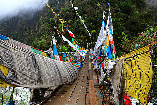 西藏墨托唯一出入桥梁