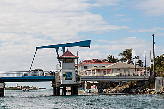 加勒比,安圭拉,上方,开合式吊桥