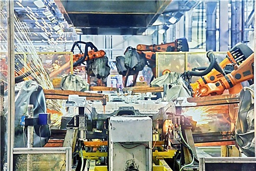 机器人,焊接,汽车厂