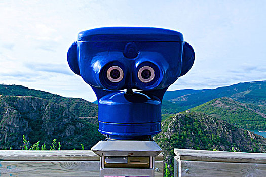 蓝色,双筒望远镜