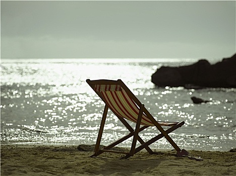 折叠椅,海滩
