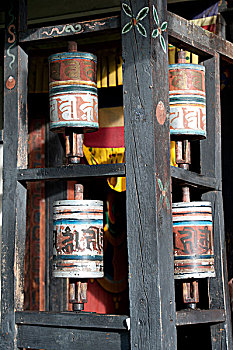 特写,转经轮,廷布,不丹