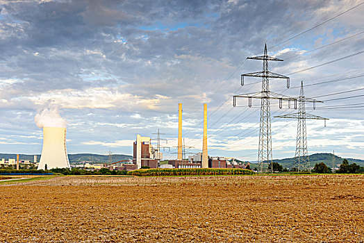 电厂,燃煤,巴登符腾堡,德国,欧洲