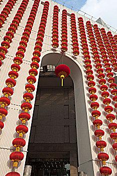 上海浦东八佰伴的新年灯笼装饰