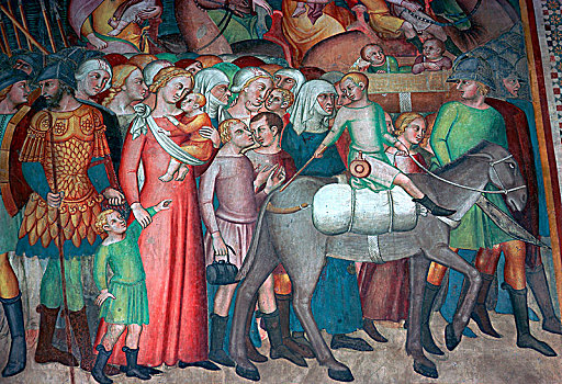 壁画,圣吉米尼亚诺,14世纪,艺术家