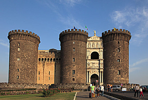 意大利,坎帕尼亚区,那不勒斯,城堡