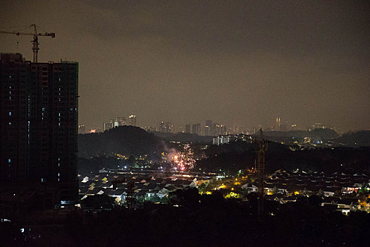 烟火夜景