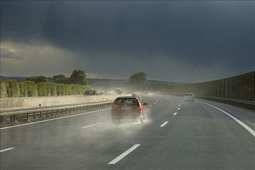驾驶,坏天气,高速公路,维也纳,萨尔茨堡,奥地利