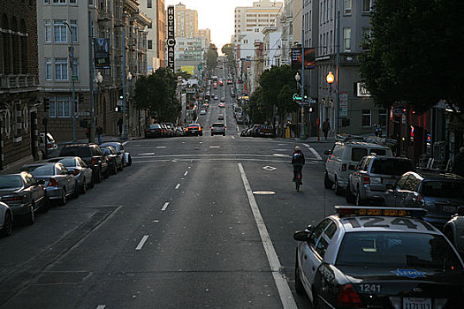 美国,加州,旧金山,市区道路