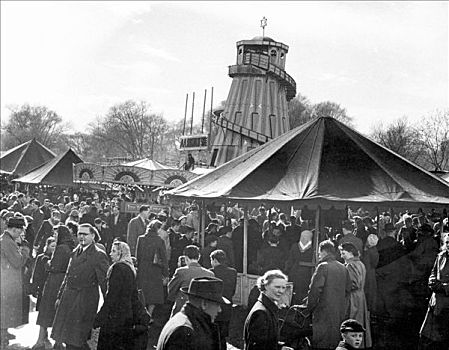 汉普斯特德,游乐场,伦敦,早,20世纪50年代,艺术家