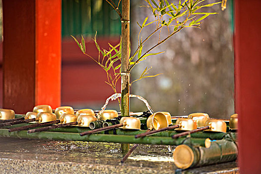 仪式,喷水池,清洁,祈祷,日本寺庙,大幅,尺寸