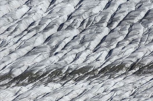 冰河,裂缝,大,瓦莱,瑞士