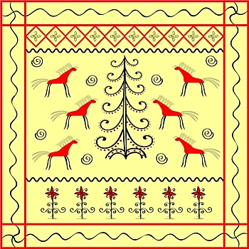 马,圣诞树饰,种族,背景