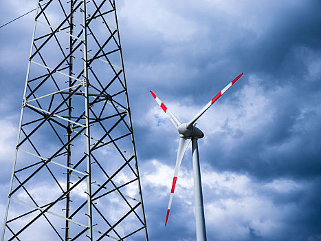 电塔,风力发电机,再生能源