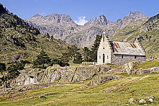 法国,国家公园,山谷,小教堂