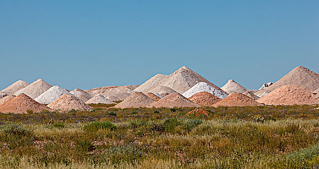 矿,岁月,开采,靠近,库伯佩迪,南澳大利亚州,澳大利亚