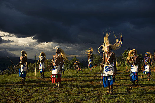 盧旺達,區域,表演,傳統,跳舞
