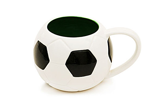 足球,形状,杯子,隔绝,白色